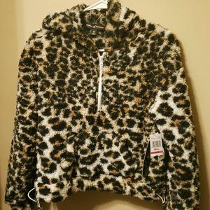Almost Famous Juniors' Sherpa Half Zip Pullover